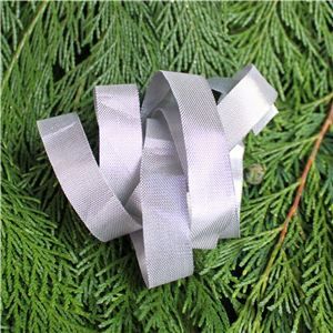 Christmas Ribbon - 15mm Silver Metallic